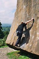photo of rock climbing