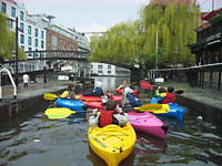 photo of a school group kayaking